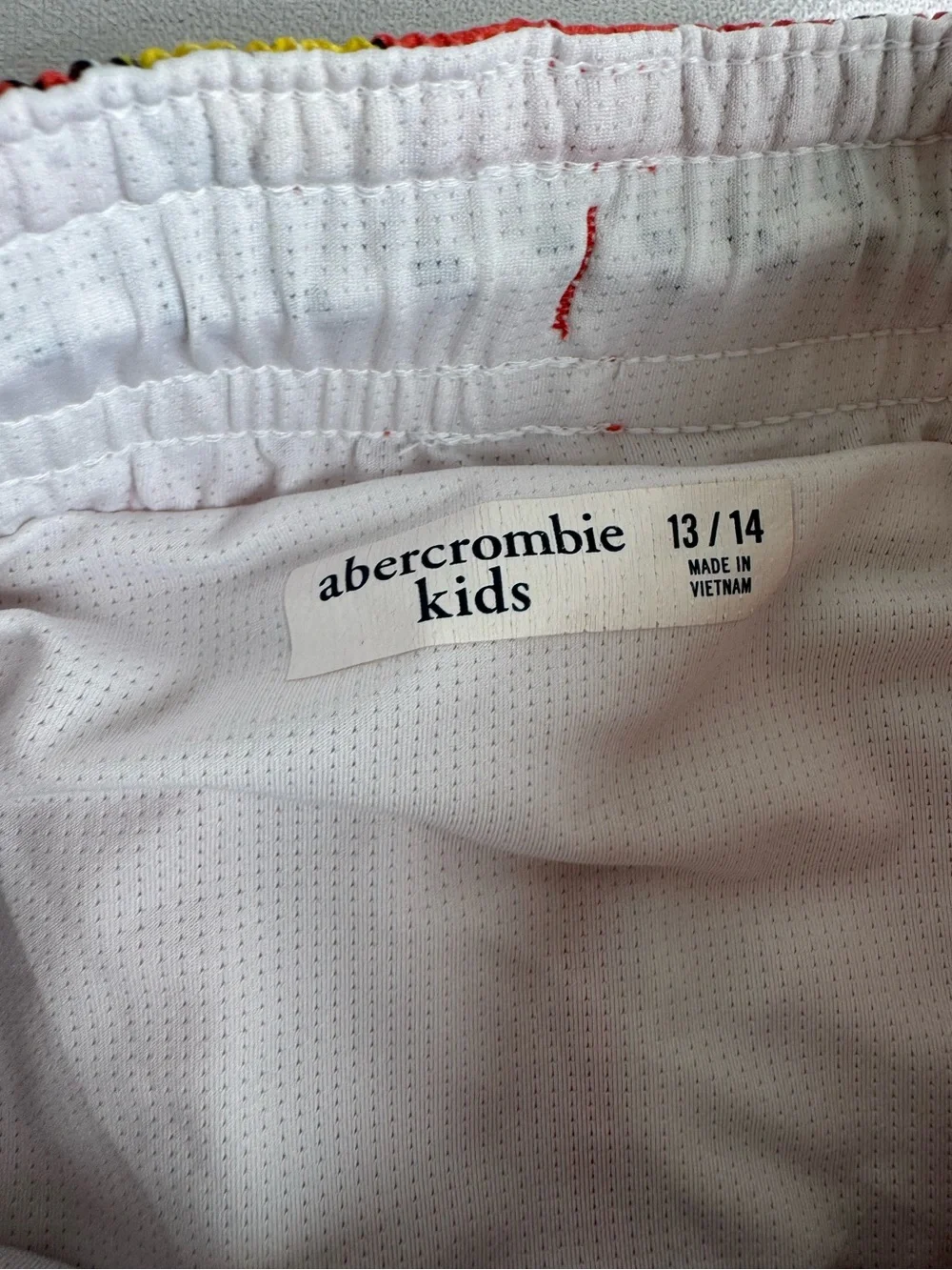 Abercrombie & Fitch Red Taco Print Swim Shorts limes Boys 13-14 beach pool‎ kids